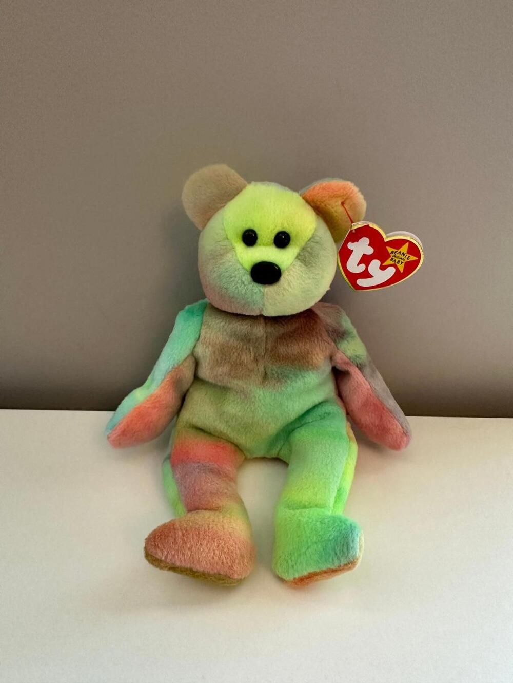 Ty Beanie Baby “Garcia” the Tie-Dye Bear - Actual Colours Shown (8.5 inch)